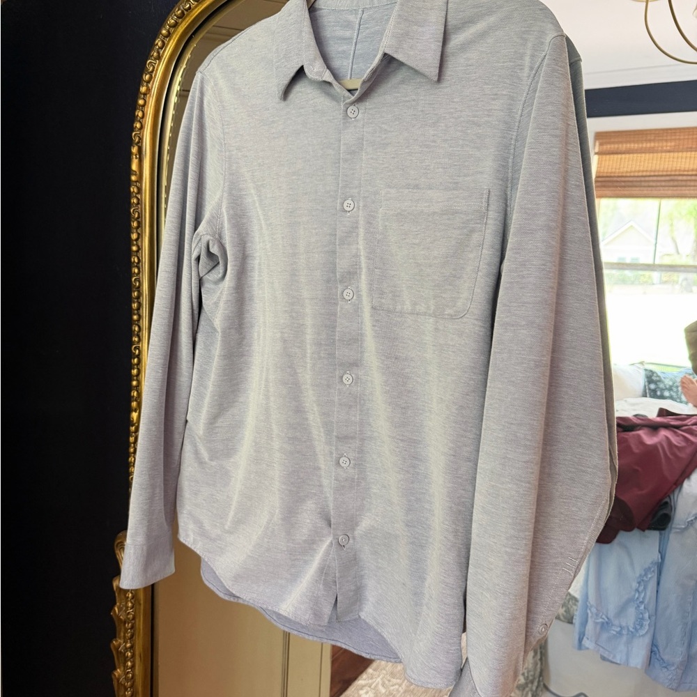 Lululemon chambray blue Men's Long-Sleeve Button-Up Shirt